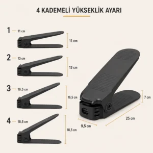 Rika Garden 4-Tier Adjustable Shoe Organizer alternatif görsel