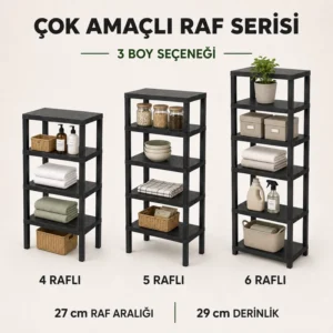 Rika Garden Plastic Shelf – 4, 5, and 6-Tier Multi-Purpose Shelf System