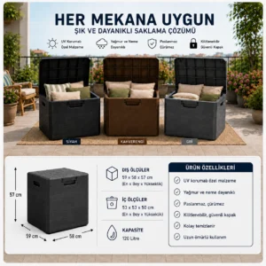 Multi-Purpose Wood-Patterned Plastic Storage Chest